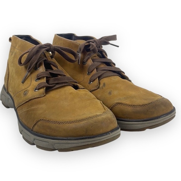 Eddie Bauer Brown Suede Lace Up Half Boots Vibram Soles Sz 12 Chukka Boots - Picture 1 of 14